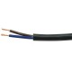 2 Core 0.75mm PVC Cable 6 Amp Black