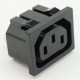 IEC Chassis Socket (Outlet) 10 Amp Snap In