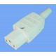 IEC In-Line Shrouded Skt 10 Amp white Easy Connection
