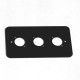 D/Plate Double  Black punched for 3 x  XLR Rounded Corners 86511-RC