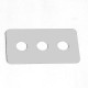 D/Plate Double S/Grey punched for 3 x  XLR Rounded Corners 86511-RCS