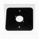 D/Plate Single Black punched for 1 x  XLR Rounded Corners 81511-RC