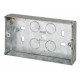 Back Box Double Gang 25mm Shallow Galvanised Steel
